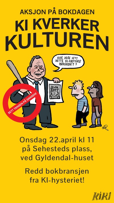 KI kverker kulturen! Aksjon på Bokdagen