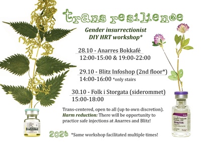Trans resilience - DIY HRT workshop