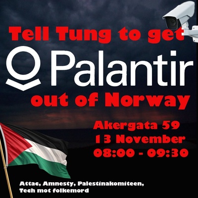 Demonstrasjon mot norsk samarbeid med Palantir
