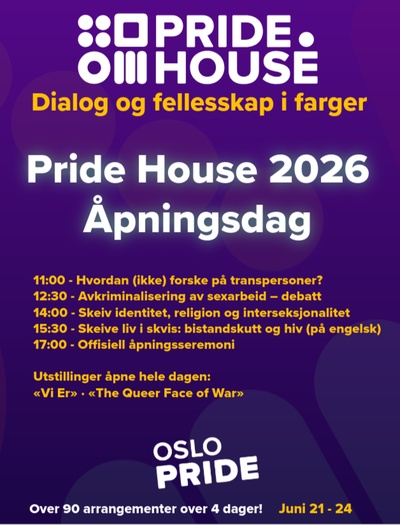 Pride House 2026 Åpningsdag