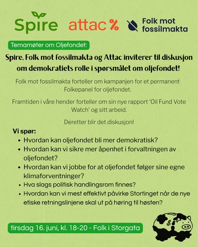 Temamøter om Oljefondet på Folk
